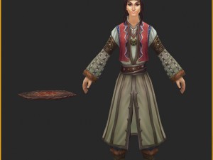 low poly 3d women - women in fengxian village 3D Model