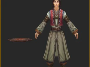 low poly 3d women - women in fengxian village 3D Model