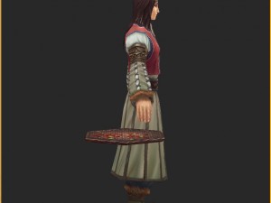 low poly 3d women - women in fengxian village 3D Model