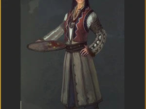 low poly 3d women - women in fengxian village 3D Model