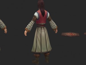 low poly 3d women - women in fengxian village 3D Model
