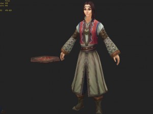low poly 3d women - women in fengxian village 3D Model