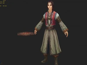 low poly 3d women - women in fengxian village 3D Model