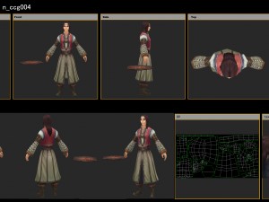 low poly 3d women - women in fengxian village 3D Model