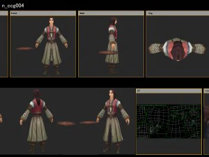 low poly 3d women - women in fengxian village 3D Model