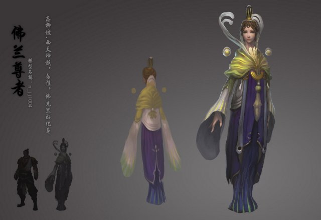 low poly 3d women - the venerable buddha 3D Modell .c4d .max .obj .3ds .fbx .stl .blend