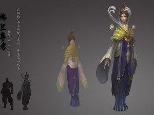 low poly 3d women - the venerable buddha 3Dモデル