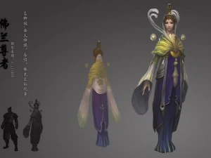 低聚 3d 妇女-尊贵的佛 3D 模型