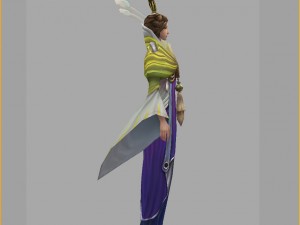 low poly 3d women - the venerable buddha 3D Modell