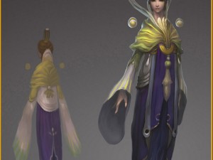 low poly 3d women - the venerable buddha 3D Modell
