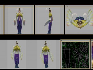 low poly 3d women - the venerable buddha 3D Modell