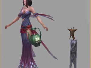 low poly 3d women - hehuan ghost 3D 模型