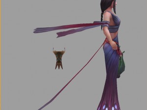 low poly 3d women - hehuan ghost 3D 模型