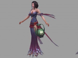 low poly 3d women - hehuan ghost 3D 模型