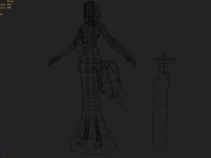 low poly 3d women - hehuan ghost 3D 模型