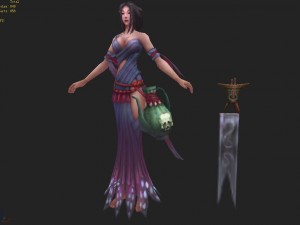 low poly 3d women - hehuan ghost 3D 模型