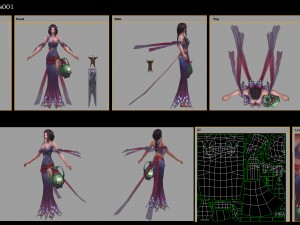 low poly 3d women - hehuan ghost 3D 模型