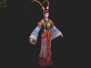low poly 3d women - flower 3D Модель