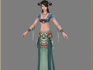 low poly 3d women - mercy star 3D Model