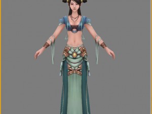 low poly 3d women - mercy star 3D Модель