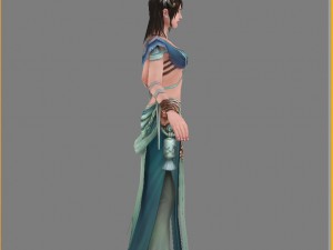low poly 3d women - mercy star 3D Модель
