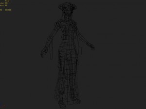 low poly 3d women - mercy star 3D Модель