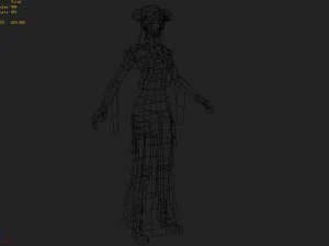 low poly 3d women - mercy star 3D Model