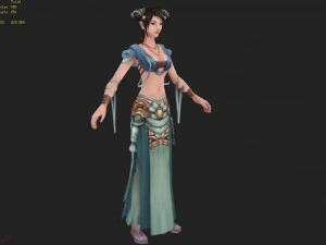 low poly 3d women - mercy star 3D Model