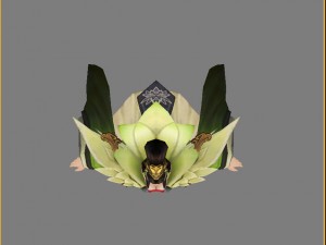 low poly 3d women - lady lotus 3D मॉडल