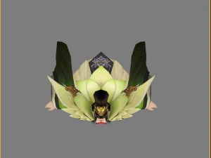 low poly 3d women - lady lotus 3D Model