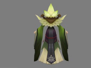 low poly 3d women - lady lotus 3D Model