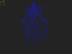low poly 3d women - lady lotus 3D Model