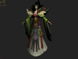 low poly 3d women - lady lotus 3D Model