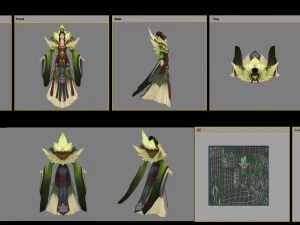 low poly 3d women - lady lotus 3D Model