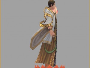 low poly 3d women - ling ji buddha 3D Model