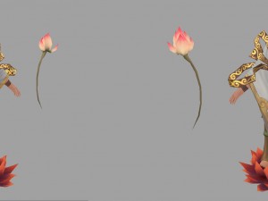 low poly 3d women - ling ji buddha 3D Model