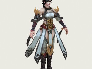low poly 3d women - raksha women 3D मॉडल
