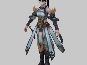 low poly 3d women - raksha women Modèle 3D