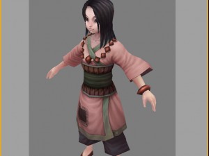 low poly 3d women - shade Model 3D