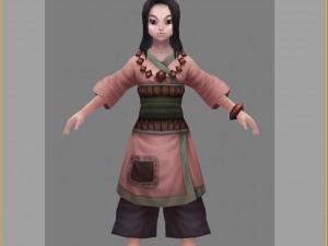 low poly 3d women - shade Model 3D