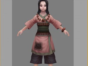 low poly 3d women - shade 3D Model