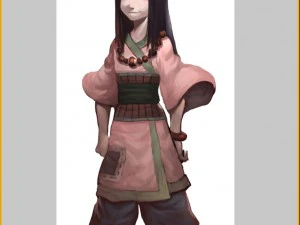 low poly 3d women - shade 3D Model