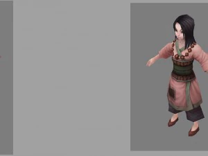 low poly 3d women - shade 3D Model