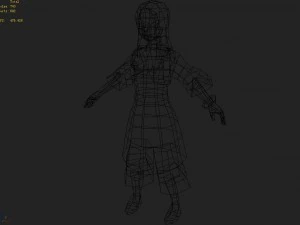 low poly 3d women - shade 3D Model