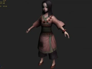 low poly 3d women - shade 3D Model