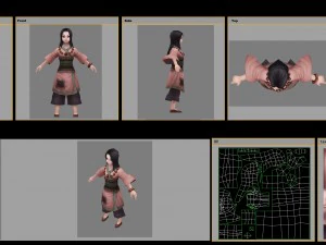 low poly 3d women - shade 3D Model
