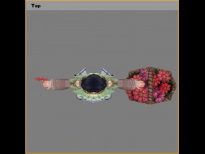 low poly 3d women - flower girl 3D Model