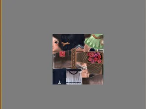 low poly 3d women - flower girl 3D Model