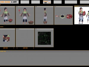 low poly 3d women - flower girl 3D Model