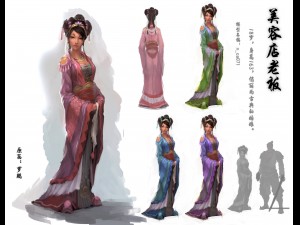 low poly 3d women - beauty shop owner 3D Model